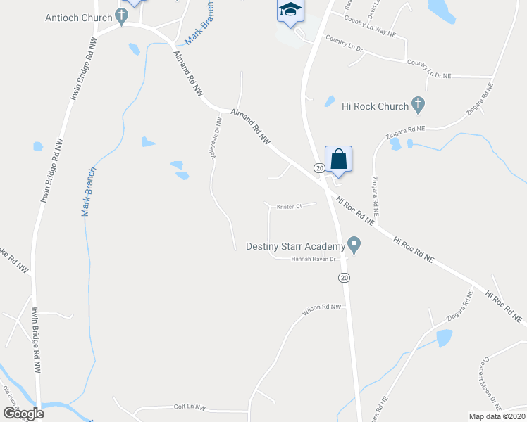 map of restaurants, bars, coffee shops, grocery stores, and more near 2550 Hannah Haven Drive in Conyers