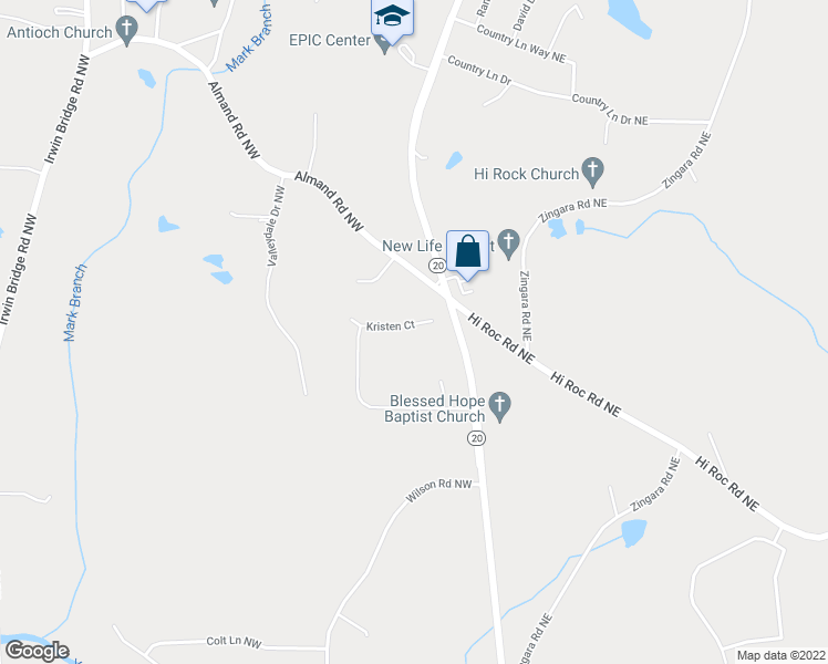 map of restaurants, bars, coffee shops, grocery stores, and more near 2728 Kristen Court in Conyers