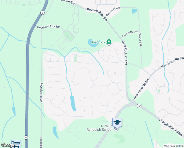 map of restaurants, bars, coffee shops, grocery stores, and more near 5185 Stone Croft Trail in Atlanta
