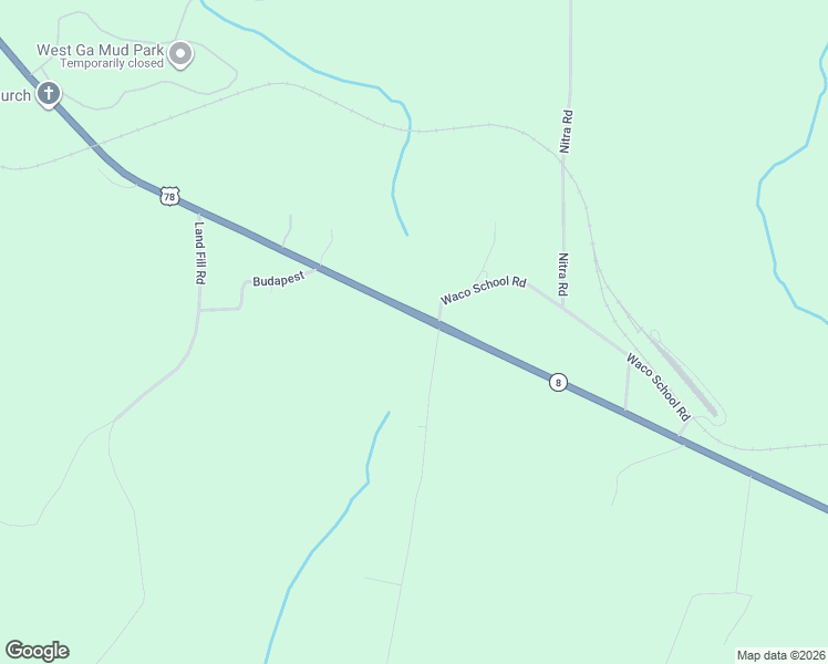 map of restaurants, bars, coffee shops, grocery stores, and more near 25 Waco School Road in Bremen