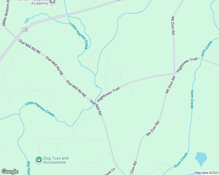 map of restaurants, bars, coffee shops, grocery stores, and more near 94 Hightower Trail in Oxford
