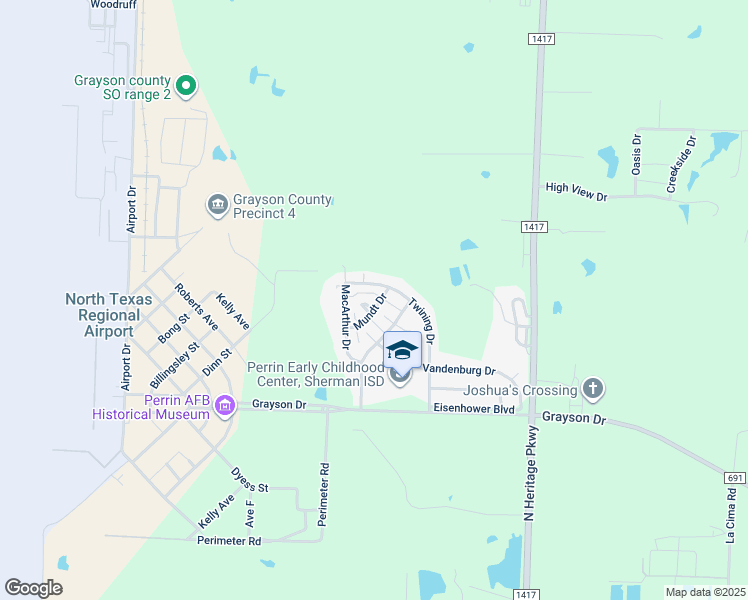 map of restaurants, bars, coffee shops, grocery stores, and more near 63 Mundt Drive in Denison
