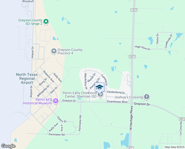 map of restaurants, bars, coffee shops, grocery stores, and more near 63 Mundt Drive in Denison