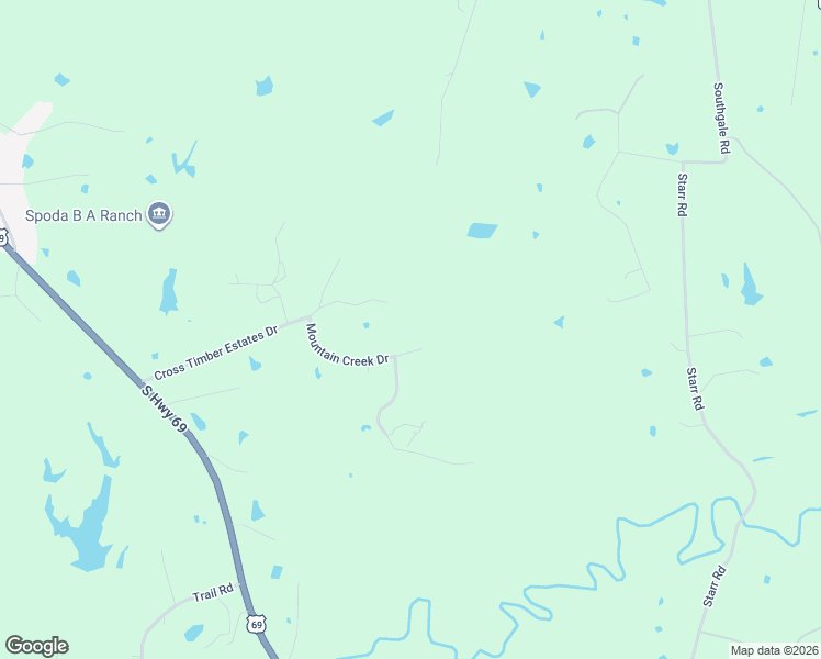 map of restaurants, bars, coffee shops, grocery stores, and more near 251 Mountain Creek Drive in Denison