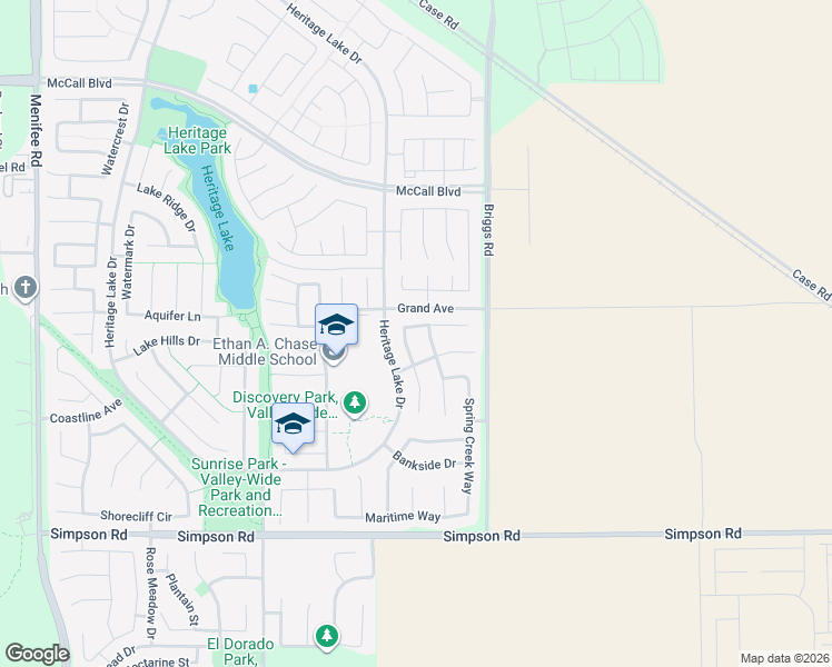 map of restaurants, bars, coffee shops, grocery stores, and more near 29831 Boathouse Cove in Menifee
