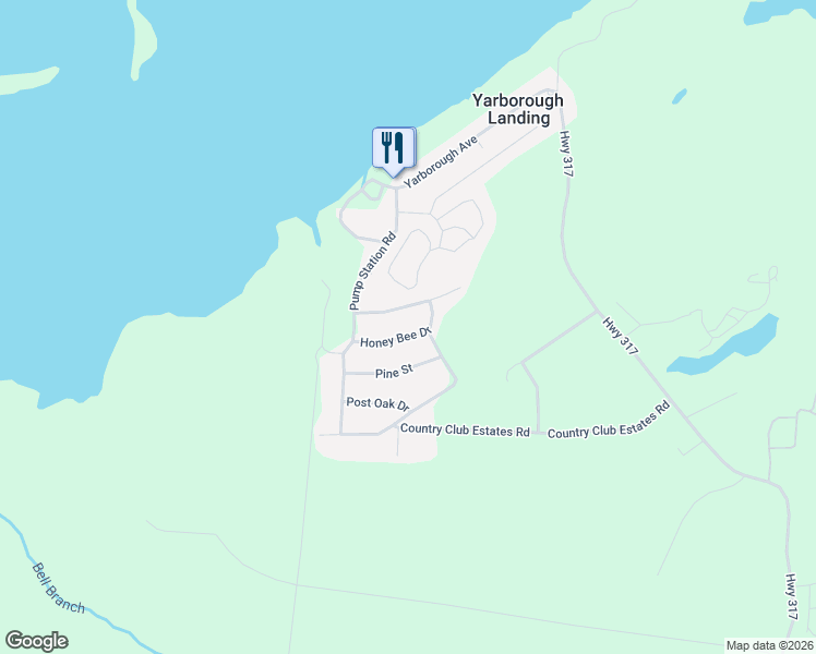 map of restaurants, bars, coffee shops, grocery stores, and more near 147 Black Haw Ridge Road in Ashdown