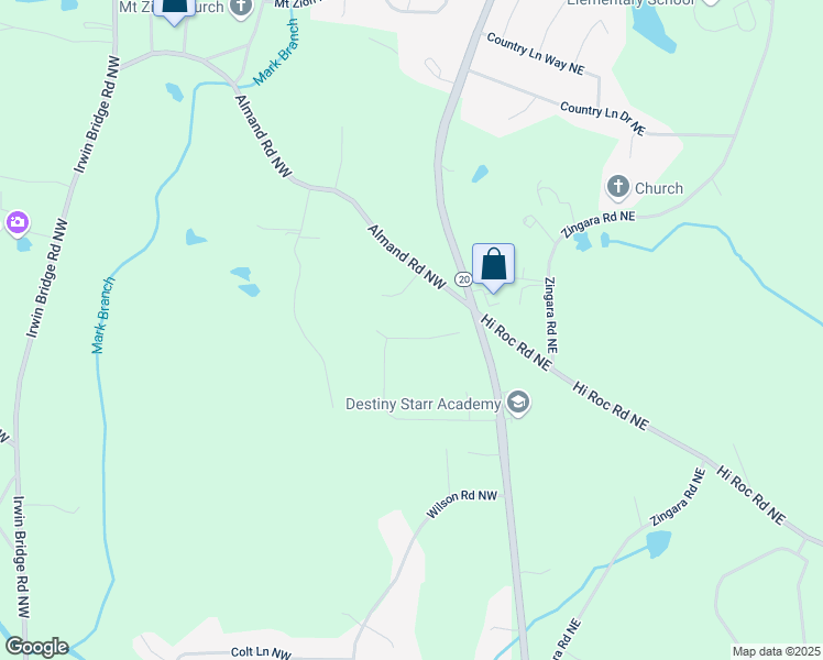 map of restaurants, bars, coffee shops, grocery stores, and more near 2717 Kristen Court in Conyers