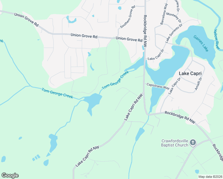 map of restaurants, bars, coffee shops, grocery stores, and more near 2313 Malta Drive in Conyers