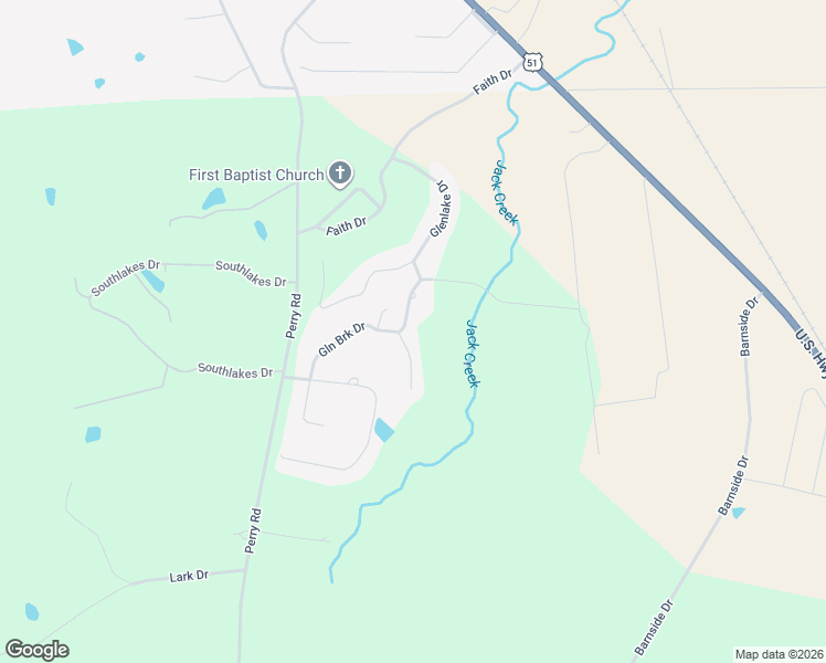 map of restaurants, bars, coffee shops, grocery stores, and more near Lake Drive in Grenada