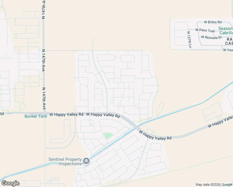 map of restaurants, bars, coffee shops, grocery stores, and more near 25315 North 143rd Drive in Surprise
