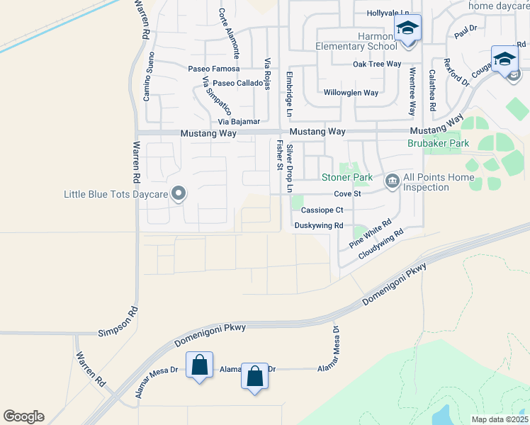map of restaurants, bars, coffee shops, grocery stores, and more near 5043 Belle Way in Hemet