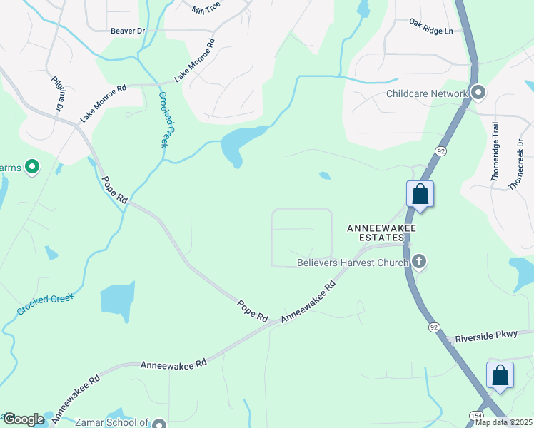 map of restaurants, bars, coffee shops, grocery stores, and more near 3742 Willow Tree Circle in Douglasville