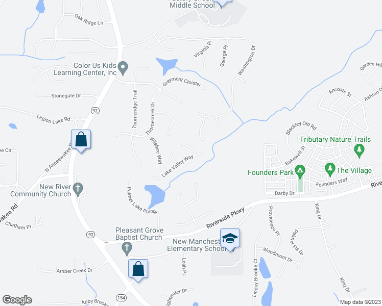 map of restaurants, bars, coffee shops, grocery stores, and more near 2483 Manal Way in Douglasville