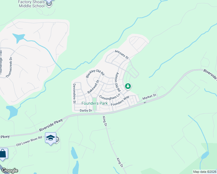 map of restaurants, bars, coffee shops, grocery stores, and more near 3198 Brantingham Rd in Douglasville