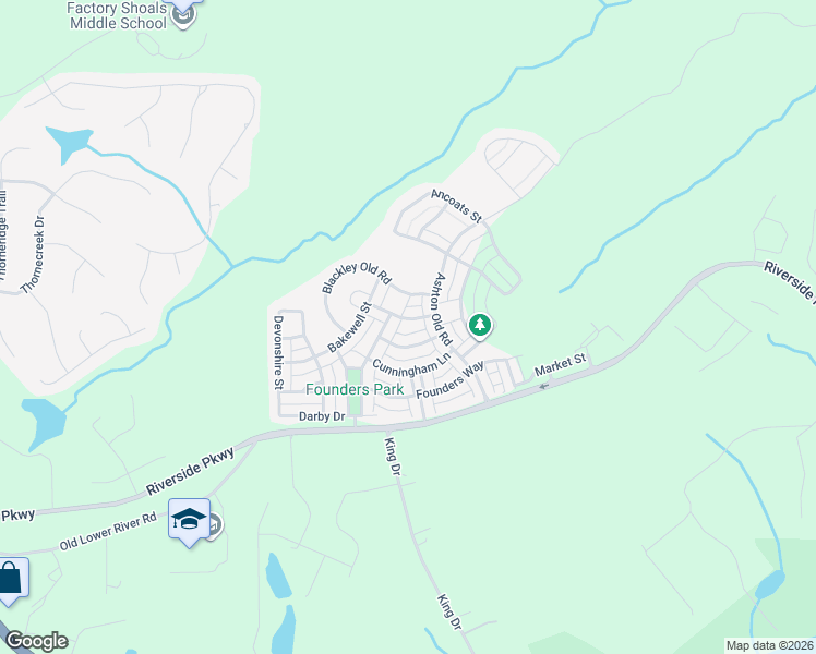 map of restaurants, bars, coffee shops, grocery stores, and more near 3198 Brantingham Road in Douglasville