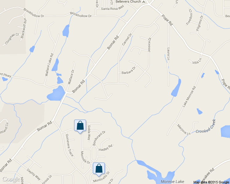 map of restaurants, bars, coffee shops, grocery stores, and more near 3691 Carolyn Farm Road in Douglasville