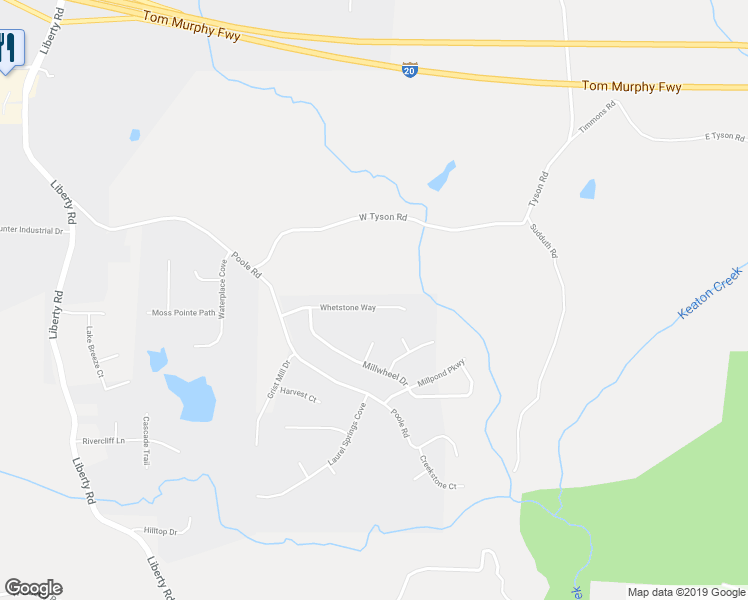 map of restaurants, bars, coffee shops, grocery stores, and more near 161 Whetstone Way in Villa Rica