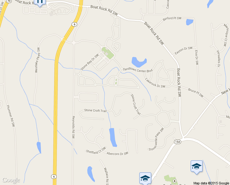 map of restaurants, bars, coffee shops, grocery stores, and more near 5265 Stone Croft Trail in Atlanta