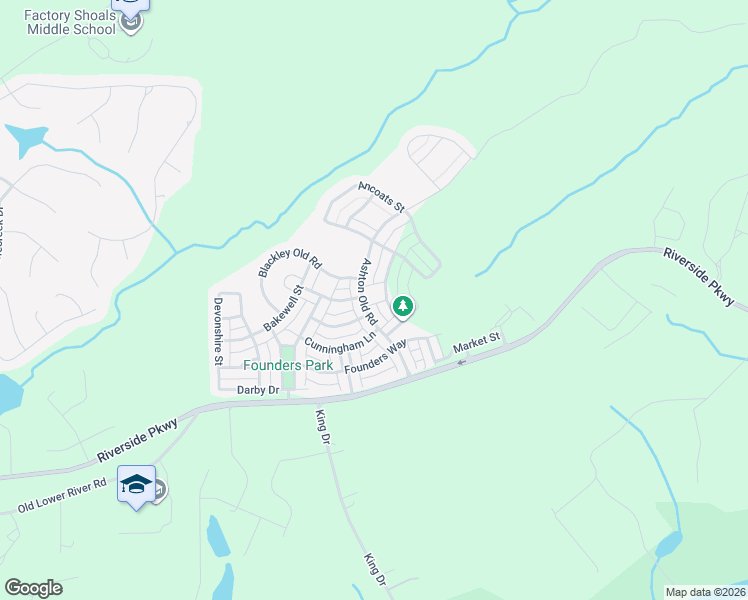 map of restaurants, bars, coffee shops, grocery stores, and more near 3182 Ashton Old Road in Douglasville