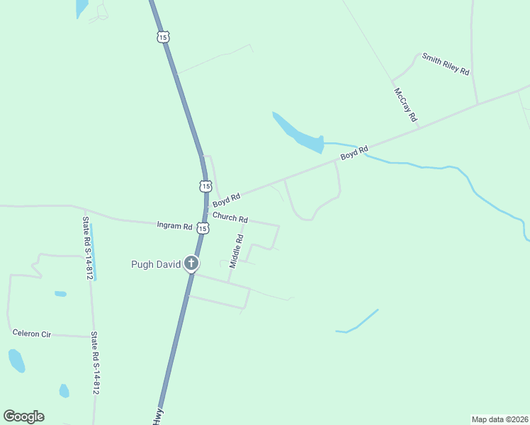 map of restaurants, bars, coffee shops, grocery stores, and more near 1157 Church Road in Pinewood