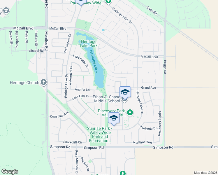 map of restaurants, bars, coffee shops, grocery stores, and more near 29537 Greenbelt Circle in Menifee