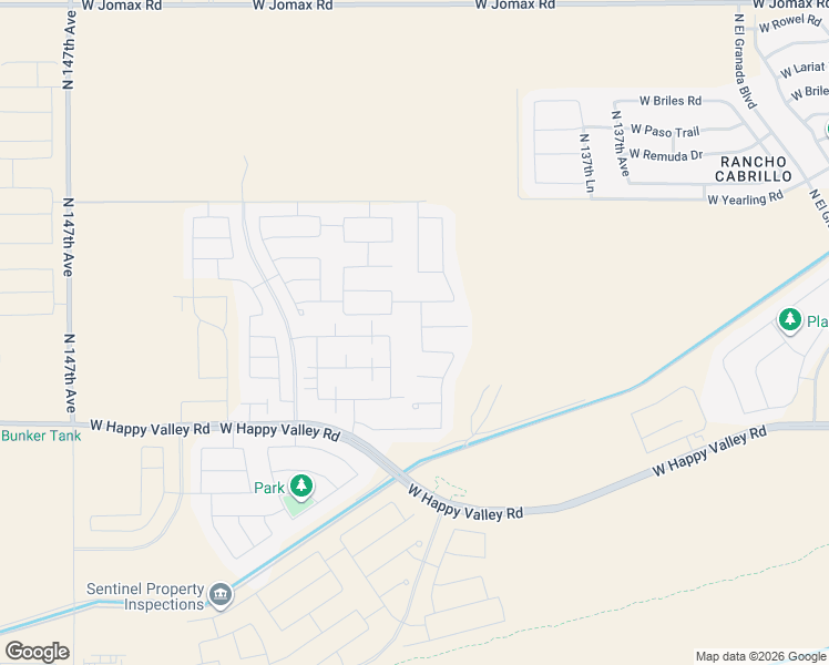 map of restaurants, bars, coffee shops, grocery stores, and more near 25282 North 140th Lane in Surprise