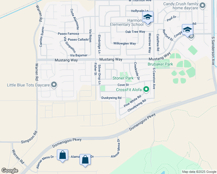map of restaurants, bars, coffee shops, grocery stores, and more near 4825 Cove Street in Hemet