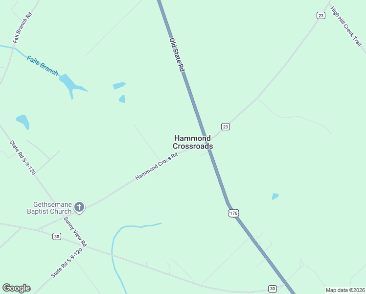 map of restaurants, bars, coffee shops, grocery stores, and more near in Hammond Crossroads