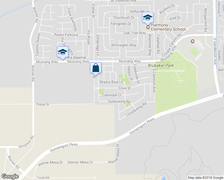 map of restaurants, bars, coffee shops, grocery stores, and more near 4745 Cove Street in Hemet