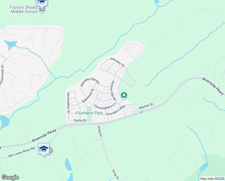 map of restaurants, bars, coffee shops, grocery stores, and more near 3187 Ashton Old Road in Douglasville