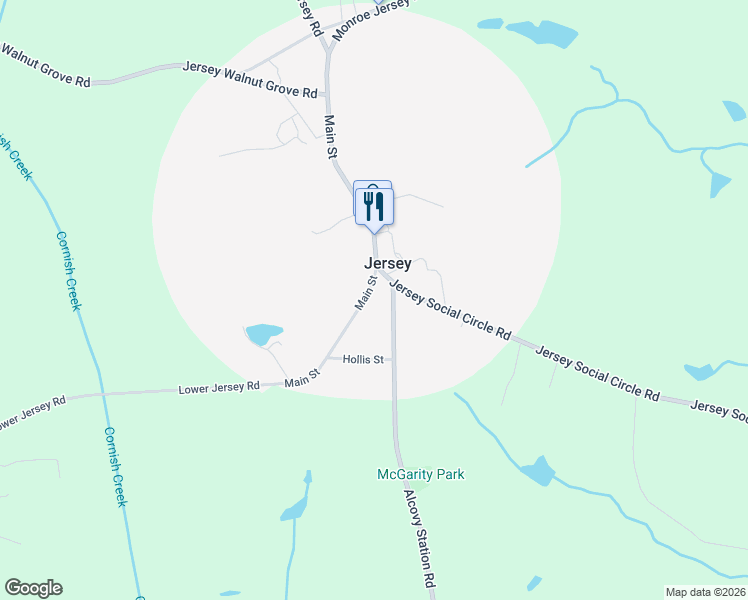 map of restaurants, bars, coffee shops, grocery stores, and more near 119 Alcovy Station Road in Covington