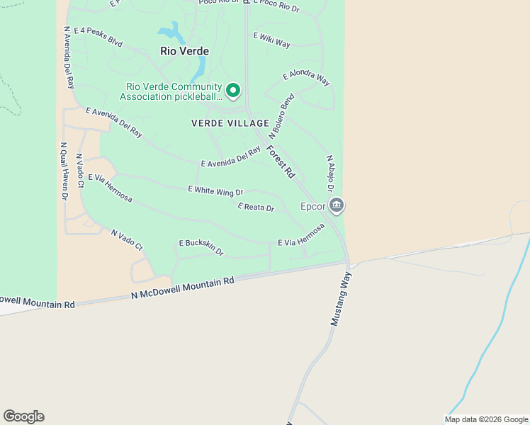 map of restaurants, bars, coffee shops, grocery stores, and more near 18925 East Reata Drive in Rio Verde