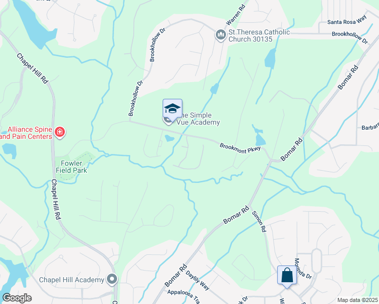 map of restaurants, bars, coffee shops, grocery stores, and more near 4140 Chapel Hill Reserve in Douglasville