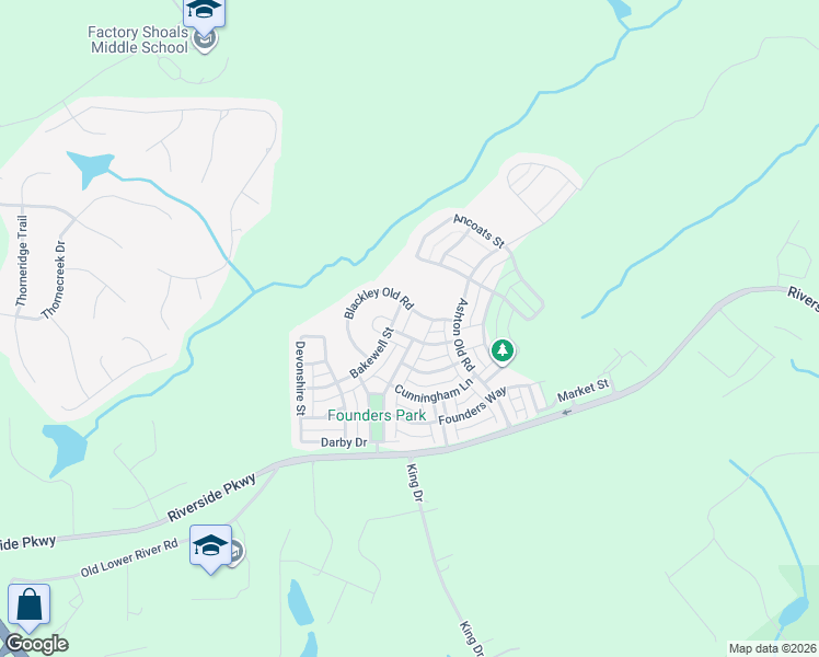 map of restaurants, bars, coffee shops, grocery stores, and more near 9962 Brantingham Road in Douglasville