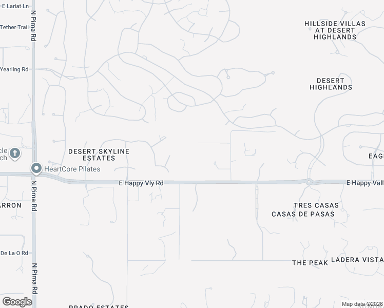 map of restaurants, bars, coffee shops, grocery stores, and more near 9422 East Happy Valley Road in Scottsdale