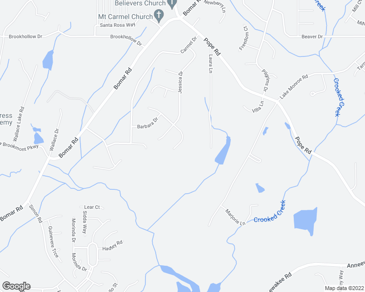 map of restaurants, bars, coffee shops, grocery stores, and more near 3514 Sandra Drive in Douglasville