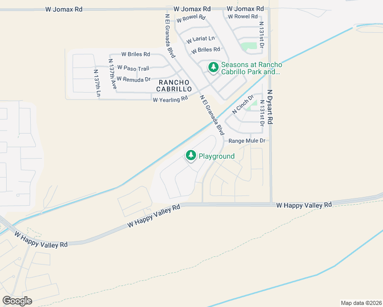 map of restaurants, bars, coffee shops, grocery stores, and more near 13450 West Desert Hollow Drive in Sun City West