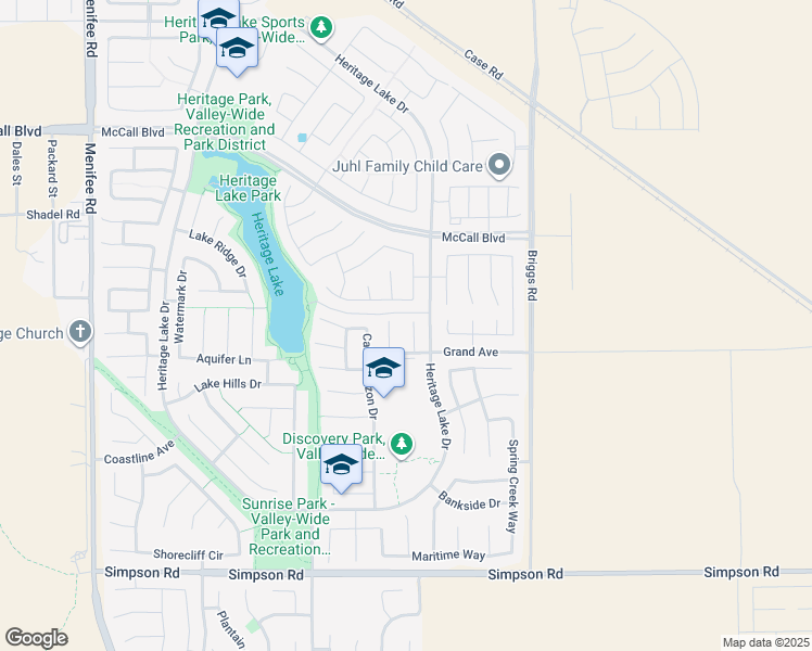map of restaurants, bars, coffee shops, grocery stores, and more near 27935 Bright Side Cove in Menifee
