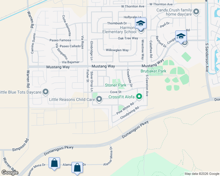 map of restaurants, bars, coffee shops, grocery stores, and more near 4675 Shasta Blue Lane in Hemet