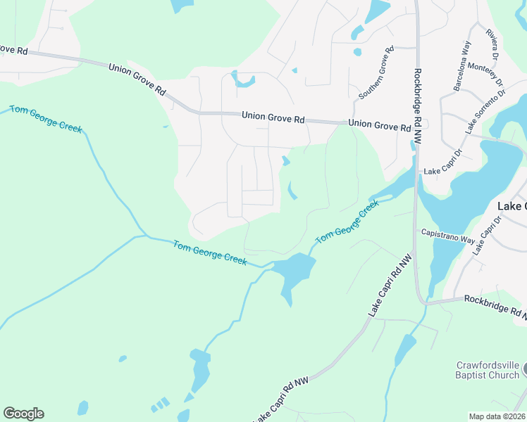 map of restaurants, bars, coffee shops, grocery stores, and more near 2452 Hanover Woods Road in Lithonia