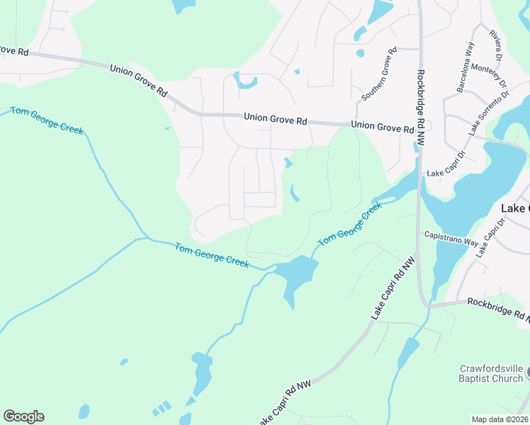 map of restaurants, bars, coffee shops, grocery stores, and more near 2452 Hanover Woods Road in Lithonia