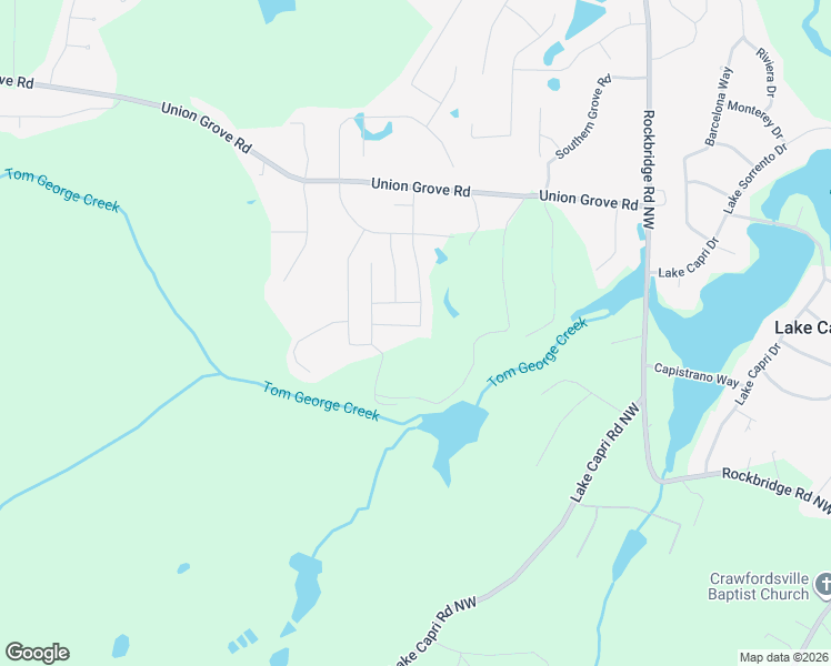 map of restaurants, bars, coffee shops, grocery stores, and more near 2452 Hanover Woods Road in Lithonia