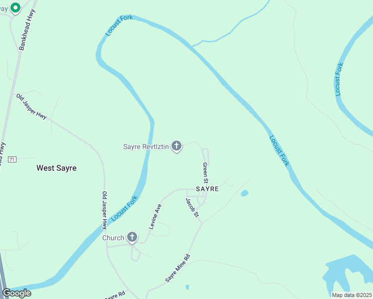 map of restaurants, bars, coffee shops, grocery stores, and more near 6214 Green Street in Graysville