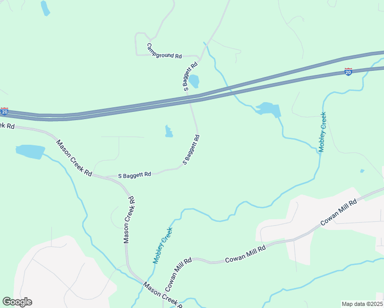 map of restaurants, bars, coffee shops, grocery stores, and more near 3250 South Baggett Road in Winston