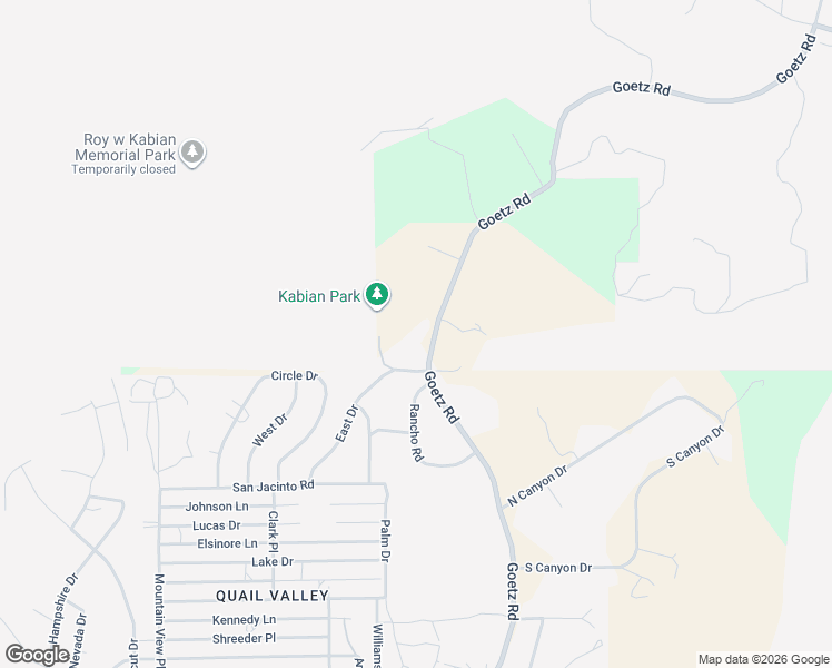 map of restaurants, bars, coffee shops, grocery stores, and more near 27875 Goetz Road in Canyon Lake