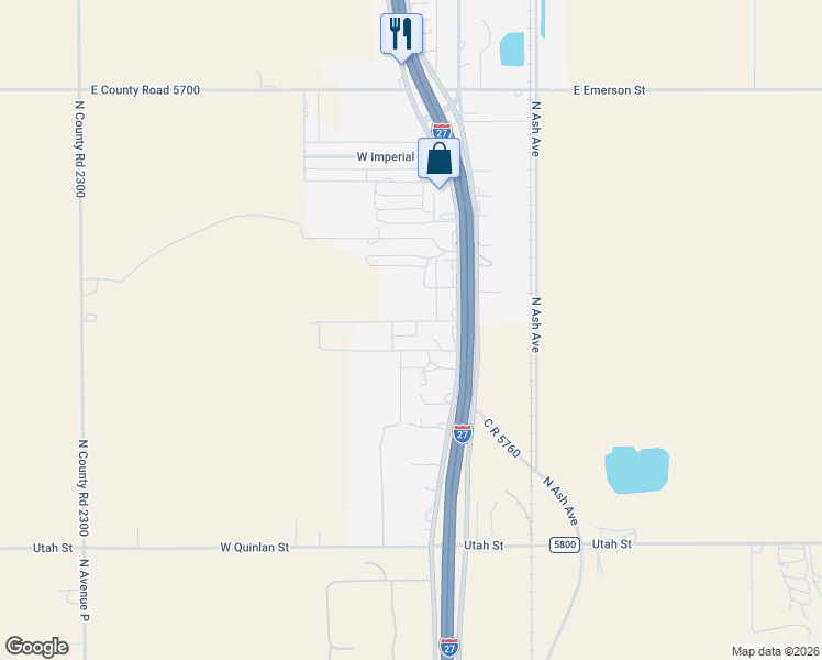map of restaurants, bars, coffee shops, grocery stores, and more near Leming Street in Lubbock