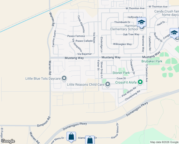 map of restaurants, bars, coffee shops, grocery stores, and more near Fisher Street in Hemet