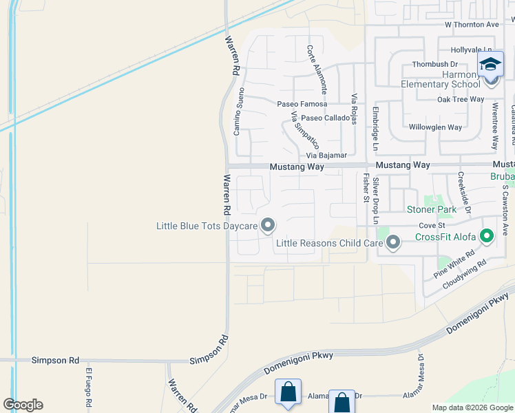 map of restaurants, bars, coffee shops, grocery stores, and more near 1792 Bronco Road in Hemet