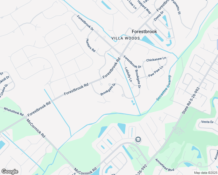 map of restaurants, bars, coffee shops, grocery stores, and more near 116 Brookgate Drive in Myrtle Beach