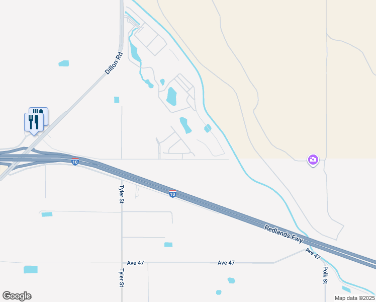 map of restaurants, bars, coffee shops, grocery stores, and more near 86242 Pinot Noir Lane in Coachella